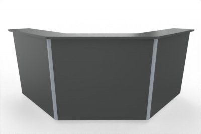 Empfangstheke Solid 180x180 cm Onyx