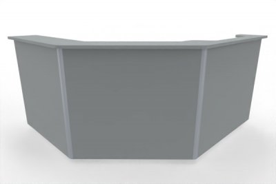 Empfangstheke Solid 200 x 180 cm Lichtgrau