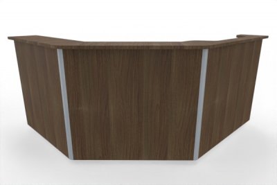Empfangstheke Solid 200 x 180 cm Nussbaum