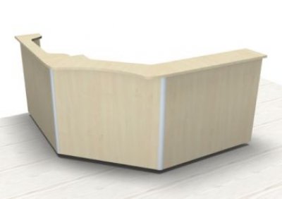 Empfanstheke Solid 200 x 200 cm Ahorn
