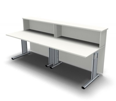 Empfangstheke Solid 240 cm gerade Weiss