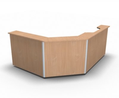 Empfangstheke Solid 240x200 cm Buche