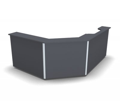 Empfangstheke Solid 240x200 cm Onyx-Grau