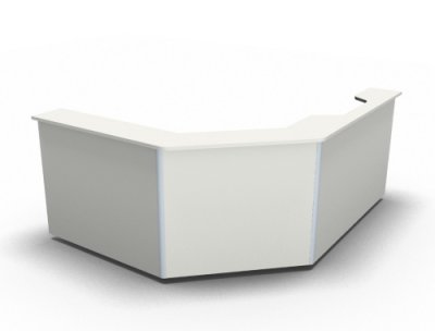 Empfangstheke Solid 240x200 cm Weiss