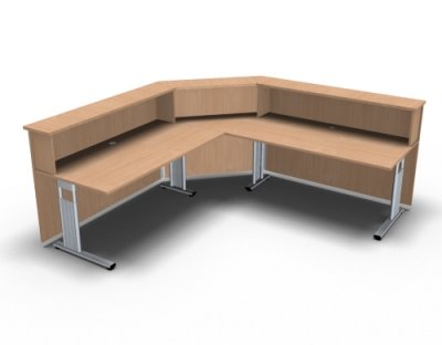 Empfangstheke Solid 240 x 240 cm K1 Buche