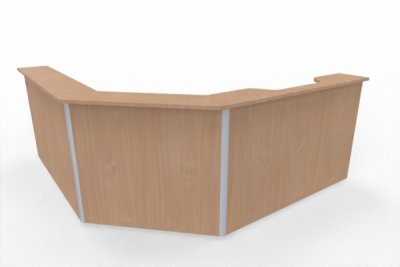 Empfangstheke Solid Winkeltheke 240x240 cm K3 Buche