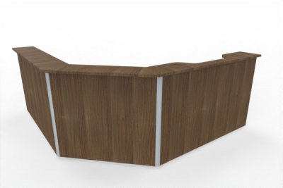 Empfangstheke Solid Winkeltheke 240x240 cm K3 Nussbaum