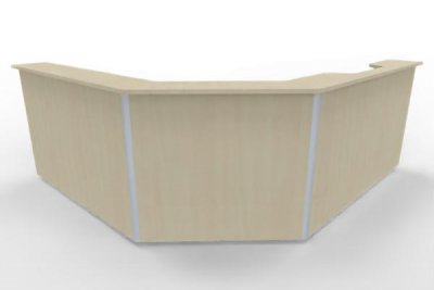 Empfangstheke Solid 260x240 cm Ahorn Frontansicht