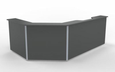 Empfangstheke Solid 280x180 cm Onyxgrau