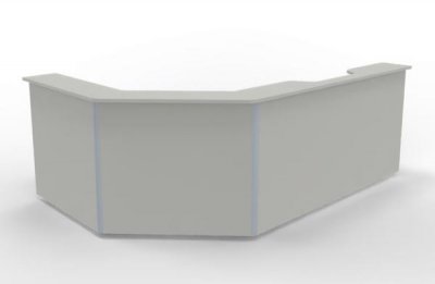 Empfangstheke Solid 280x180 cm Weiss