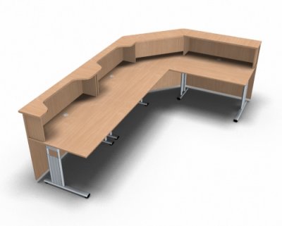 Empfangstheke Solid 320x200 cm Buche