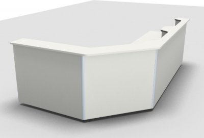 Empfangstheke Solid 320x200 cm Weiss