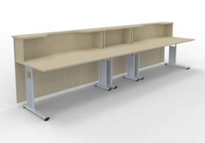 Empfangstheke Solid 400 x 80 cm Ahorn