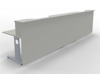 Empfangstheke Solid 400 x 80 cm Weiss