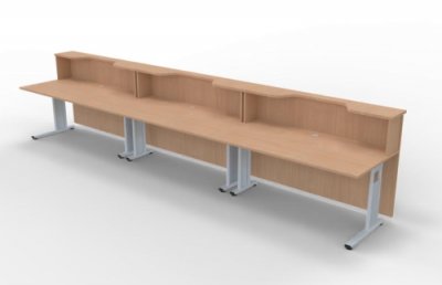 Empfangstheke Solid 480 cm gerade Buche
