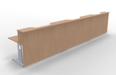 Empfangstheke Solid 480 cm gerade Buche