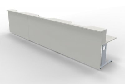 Empfangstheke Solid 480 cm gerade Weiss