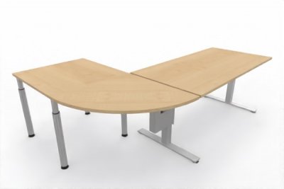 Ergonomischer Winkelschreibtisch VXM4 243 x 160 cm Ahorn