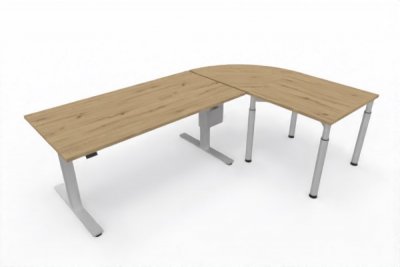 Ergonomischer Winkelschreibtisch VXM4 243 x 160 cm Asteiche