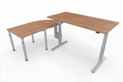 Winkelschreibtisch VXM4 243 x 160 cm Nussbaum