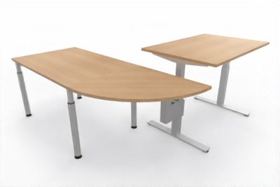 Ergonomischer Winkelschreibtisch VXY3 203 x 200 cm Eiche