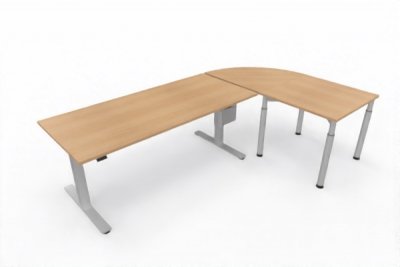Ergonomischer Winkelschreibtisch VXY5 263 x 160 cm Eiche