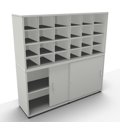 Fächerschrank TEN mit 24 Fächern Weiss