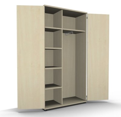 Garderobenschrank TEN 5 OH 100 cm breit Ahorn