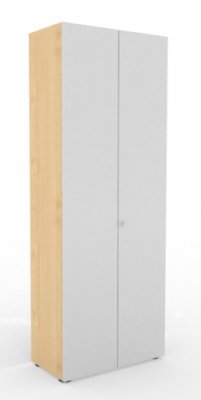Garderobenschrank Master 6 Ordnerhöhen Ahorn/Silber