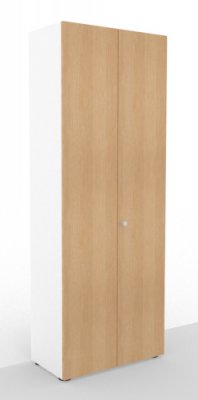 Garderobenschrank Master 6 Ordnerhöhen Weiß/Eiche