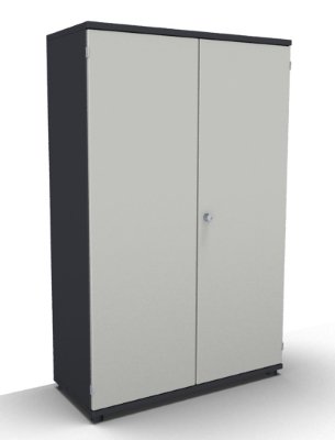 Garderobenschrank TEN 4 OH 100 cm breit onyxgrau-weiss