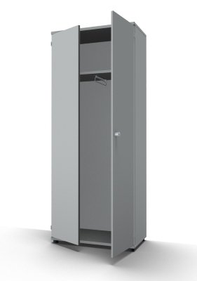Garderobenschrank TEN 80 cm breit Lichtgrau