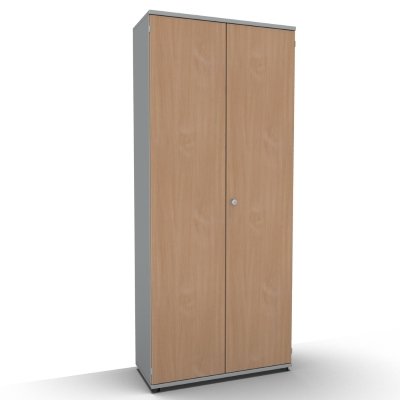 Garderobenschrank TEN 6 OH 100 cm breit Lichtgrau-Buche