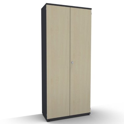 Garderobenschrank TEN 6 OH 100 cm breit onyxgrau-Ahorn