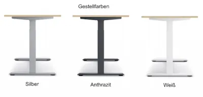 Höhenverstellbarer Schreibtisch 135 Grad rechts Gestellfarben