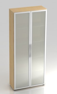 Glastürenschrank Basis Ahorn