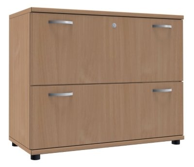 Registerschrank TEN 2 Ordnerhöhen, 100 cm breit Buche