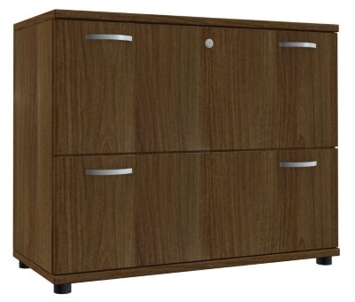 Registerschrank TEN 2 Ordnerhöhen, 100 cm breit Nussbaum