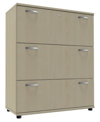 Registraturschrank TEN 3 Ordnerhöhen, 100 cm breit Ahorn
