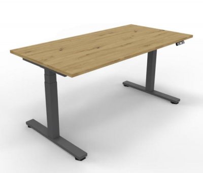 Höhenverstellbarer Schreibtisch DSM 160 cm Asteiche-Grafit
