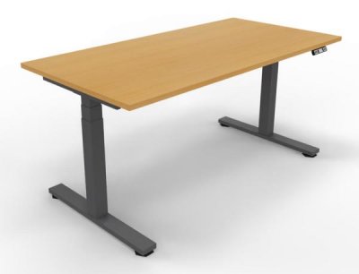 Höhenverstellbarer Schreibtisch DSM 160 cm Buche-Grafit