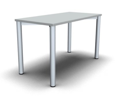 Homeoffice-Schreibtisch Mega Vierfuß 120 cm Lichtgrau