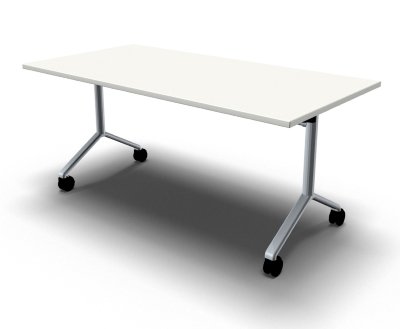Klapptisch 160 cm mit Rollen Mehrzwecktisch Weiß