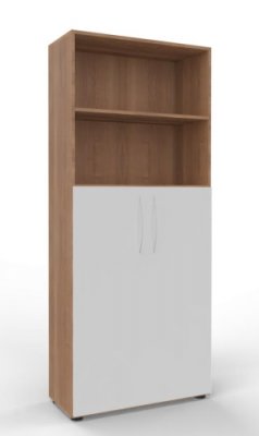 Kombischrank Basis Nussbaum-Weiss