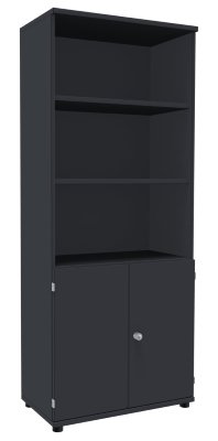 Kombischrank TEN 5 OH, 80 cm breit onyxgrau