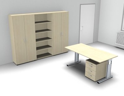 Komplettbüro GS612 Ahorn