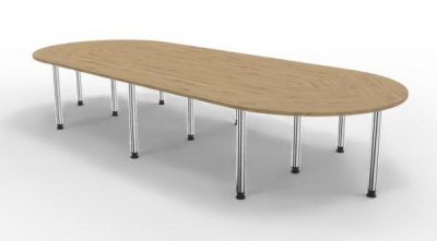Konferenztisch Köln gerundet 400 x 160 cm Asteiche