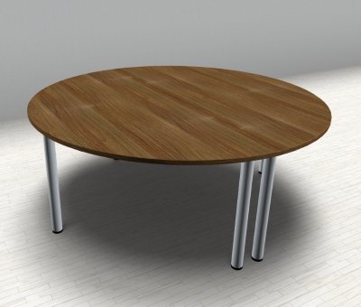 Meetingtisch TEN rund 180 cm Nussbaum