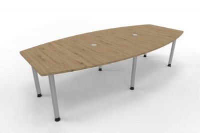 Konferenztisch Multi 280x130cm Asteiche-Silber