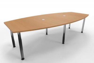 Konferenztisch Multi 280x130cm Buche-Chrom